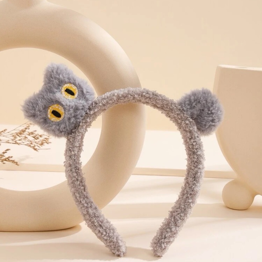 🐈 Super Adorable Fuzzy Pastel Pink Kitty Cat Plushy Headband Headdress 🐈